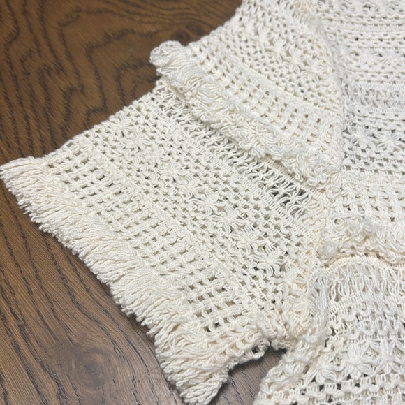 JOIE BNWT Boho Fringe Crochet Top - Picture 7 of 10